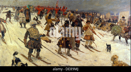 La campagne militaire des Russes au 16e siècle", 1903. Artiste : Sergei Ivanov Banque D'Images