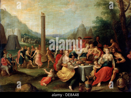 'L'adoration du veau d'or', fin des années 1620. Artiste : Frans Francken II Banque D'Images