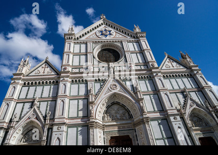 Basilica di Sanrta Croce, la principale église franciscaine à Florence, Italie Banque D'Images