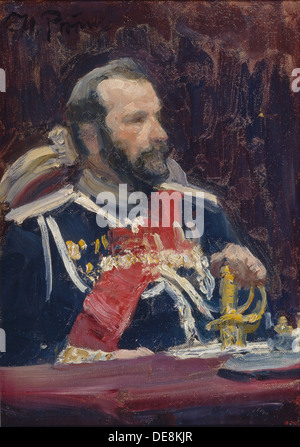 Portrait du général Alexeï Nikolaïevitch Kouropatkine (1848-1925), c.1901-1902. Artiste : Ilia Efimovitch Répine, (1844-1930) Banque D'Images