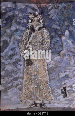 La conception de costumes pour l'opéra Snow Maiden par N. Rimsky-Korsakov, années 1890. Artiste : Mikhail Alexandrovitch Vroubel, (1856-1910) Banque D'Images