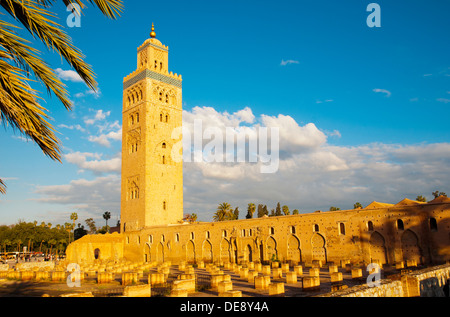 Mosquée Koutubia, Marrakech, Maroc, Afrique du Nord. Banque D'Images