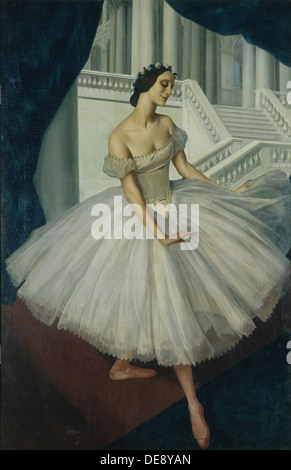 Portrait de la ballerine Anna Pavlova (1881-1931), 1924. Artiste : Yakovlev, Alexander Ievguenievitch (1887-1938) Banque D'Images