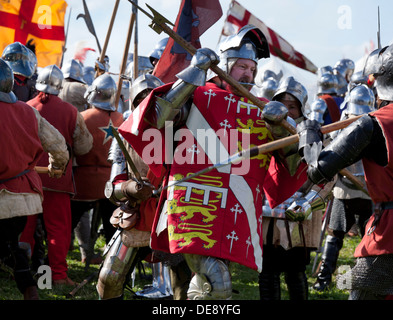 Guerre des Deux-roses Russie adopter de nouveau la bataille de Bosworth près de Hinckley Leicestershire Angleterre GO UK EU Europe Banque D'Images