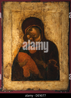 La Vierge de Vladimir, dernier quart du 15e cen.. Artiste : icône russe Banque D'Images