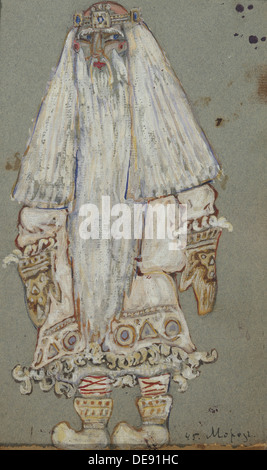 Ded Moroz. La conception de costumes pour le théâtre jouer Snow Maiden par A. Ostrovsky, 1912. Artiste : Roerich, Nicholas (1874-1947) Banque D'Images