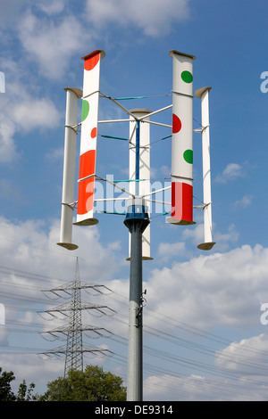 Bottrop, Allemagne, tours verticaux de l'éolienne Banque D'Images