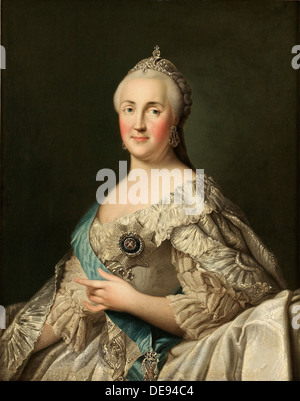 Portrait de l'impératrice Catherine II (1729-1796), ch. 1780. Artiste : Erichsen, Vigilius (1722-1782) Banque D'Images