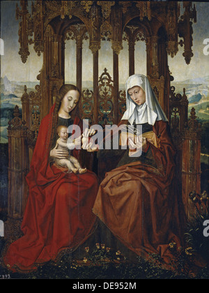 La Vierge et l'Enfant avec sainte Anne, ca 1528. Artiste : Benson, Ambrosius (1495-1550) Banque D'Images