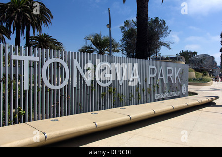 Signe pour Tongva Park Santa Monica Banque D'Images