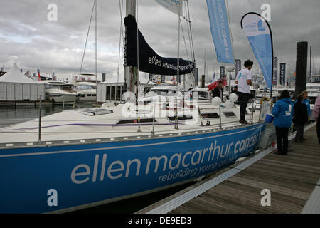 Southampton,13 Septembre 2013,un yacht utilisé par le Macarthr Ellen cancer trust a été la collecte de fonds à la PSP Southampton boat show©Keith Larby/Alamy Live News Banque D'Images