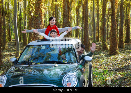 À l'automne de la famille Banque D'Images