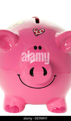 Close up of Pink Piggy Bank Banque D'Images