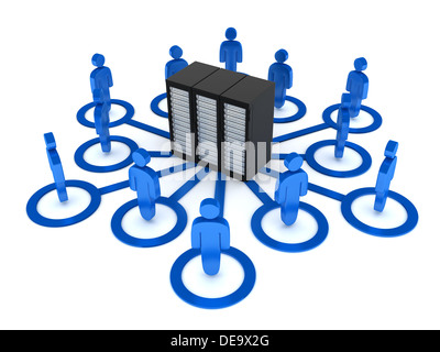 Résumé Présentation de l'internet sur la terre(fait en 3d) Banque D'Images