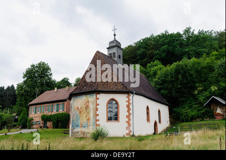 Chapelle de style gothique tardif de 1521 Amorsbrunn à Amorbach , forêt de Bavière, Allemagne Odes Banque D'Images