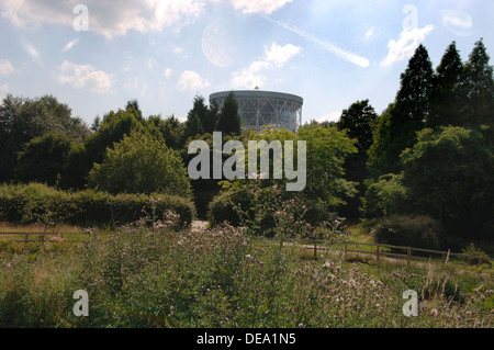 Observatoire Jodrell Bank, Lovell radiotélescope. Banque D'Images