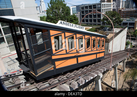 Une vue de l'Angels Flight Railway dans le centre-ville de Los Angeles, Californie Banque D'Images