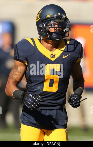 Berkeley, CA, USA. 14e Août, 2013. 14 Septembre 2013 : Chris Harper du cal Bears pendant une perte 52-34 à l'Ohio St. à Buckeyes California Memorial Stadium à Berkeley, Californie. © csm/Alamy Live News Banque D'Images