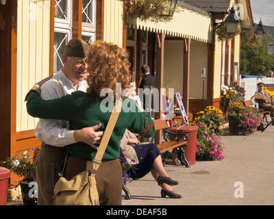 Bolton Abbey, Yorkshire, Royaume-Uni, le 14 septembre 2013, 1940 fin de semaine. © Sue Burton/Alamy Live News Banque D'Images