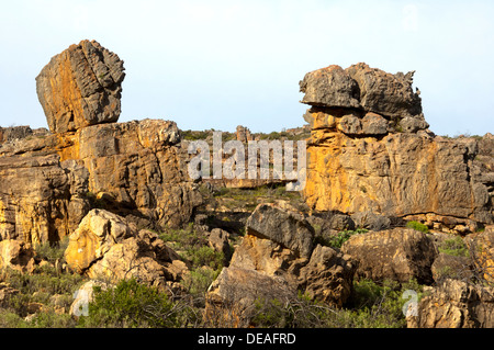 Dans les formations de grès Cedarberg région près de Clanwilliam, Cederberg Wilderness Area, Western Cape, Afrique du Sud, l'Afrique Banque D'Images