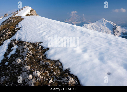 Monte Civetta et pic pic de pore Monte Col Galina, Dolomites, Italie, Europe Banque D'Images