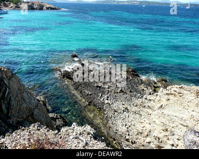 Ile de Porquerolles,Pointe de bon Renaud, Var, Provence-Alpes-Cote d Azur, France, Europe Banque D'Images