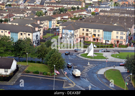 Les Bogside nationaliste, Derry, Londonderry, en Irlande du Nord, Royaume-Uni Banque D'Images