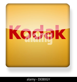 Logo Kodak comme une icône de l'application. Chemin de détourage inclus. Banque D'Images