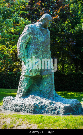 Winston Churchill Statue Pines Garden St Margarets Bay Dover Kent Banque D'Images