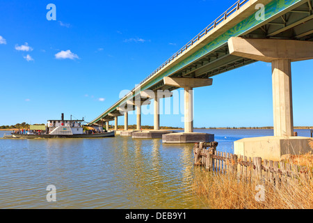 Pont de l'île Hindmarsh à Goolwa sur la rivière Murray en Australie du Sud Banque D'Images