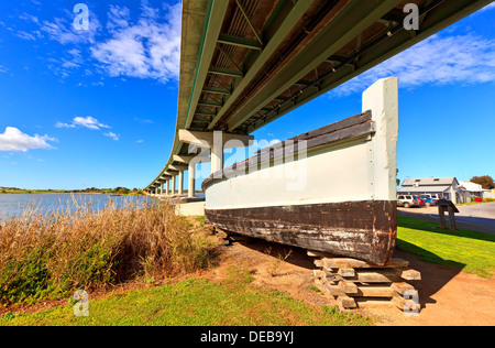 Pont de l'île Hindmarsh à Goolwa sur la rivière Murray en Australie du Sud Banque D'Images