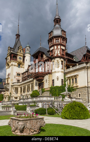 La Valachie, la Roumanie, le château de Peles de Sinaia Banque D'Images