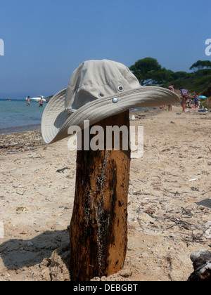 Ile de Porquerolles hat à la plage, Var, Provence-Alpes-Cote d Azur, France, Europe Banque D'Images