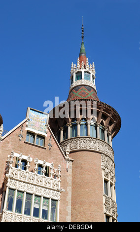 Maison privée conçu par Puig i Cadafalch 1905. Casa de les Punxes. Barcelone. La Catalogne. Espagne Banque D'Images