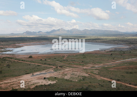 Vue aérienne de Potgietersrus mine de platine, Limpopo, Afrique du Sud, Banque D'Images