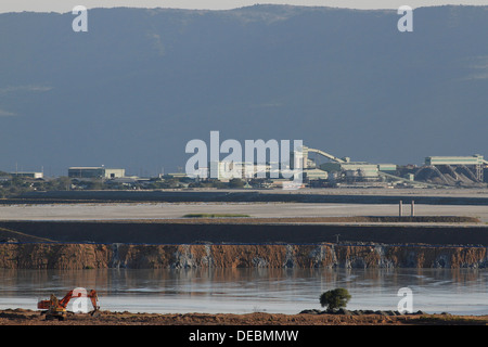 Barrage de stériles à Potgietersrus mine de platine, Limpopo, Afrique du Sud, Banque D'Images