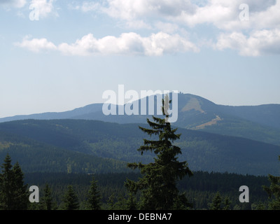 Vue depuis la montagne de la montagne Zwercheck Grand Arber, Bavière, forêt de Bavière, Allemagne Banque D'Images