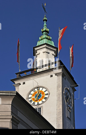 Tour de l'Ancien hôtel de ville, du début du 17ème siècle, Salzburg, Salzbourg, Autriche Etat Banque D'Images