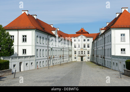 Schloss Hirschberg Palace, cour intérieure, Altmühltal, Beilngries, Bavière, Allemagne Banque D'Images