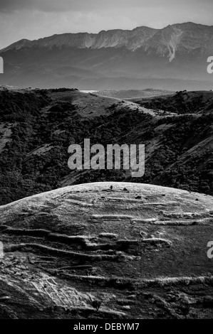 Les Abruzzes. Paysage surréaliste Banque D'Images