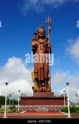 Grande statue de seigneur Shiva, Grand Bassin, Ile Maurice Banque D'Images