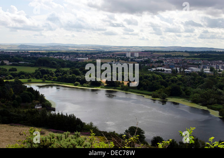 Duddingston Loch de Holyrood Park, Edinburgh, Ecosse. Banque D'Images