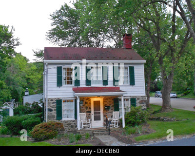 Quartier historique de Dickeyville sur la PNSR depuis le 12 juillet 1972 sur les routes de l'Weathedsville Pickwick et Gwynn's Falls de Baltimore, Maryland. Banque D'Images