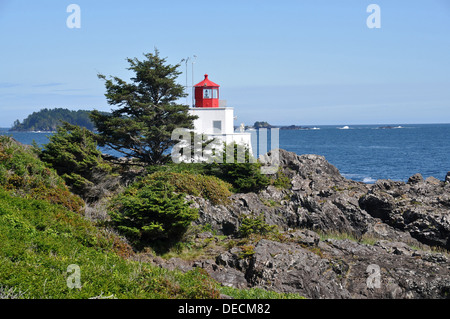 Phare de Amphitrite Point, Ucluelet, C.-B. Vancouver Island, Canada Banque D'Images