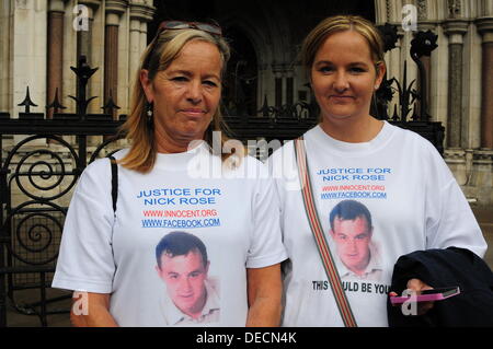 London UK 16 Sept 2013 : le cas de Nick Rose peine à 20 ans de prison sans possibilité de libération conditionnelle et accusé de meurtre. Il a été déclaré coupable en Cour d'Exeter Le 17 février 2005. © Voir Li/Alamy Live News Banque D'Images