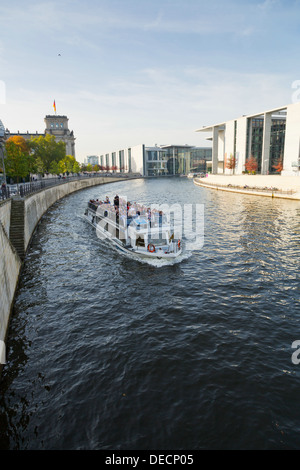 Vue sur la rivière Spree à Berlin Banque D'Images