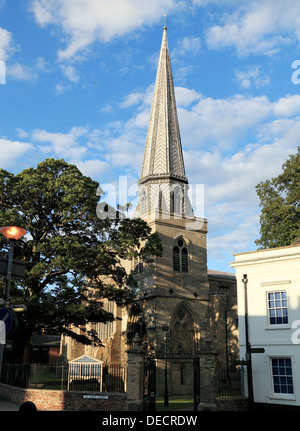 Kings Lynn, la Saint-Nicolas, tour, chapelle et spire Norfolk, England, UK English chapelles, église églises spires Banque D'Images