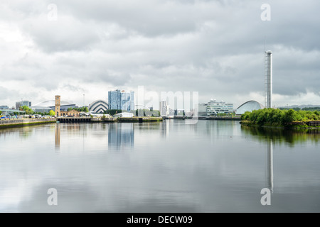 Vue sur la rivière Clyde, Glasgow, Écosse, Royaume-Uni Banque D'Images