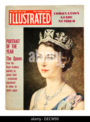 6 juin 1953 Souvenir spécial édition de "l'illustre magazine' pour célébrer le couronnement de la reine Elizabeth II Banque D'Images