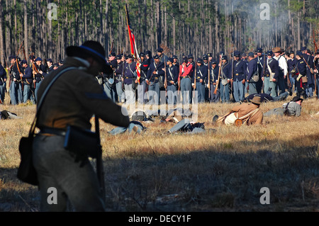 Olustee Battlefield Historic State Park commémore le site de Floride la plus grande bataille de la guerre civile le 20 février 1864. Banque D'Images